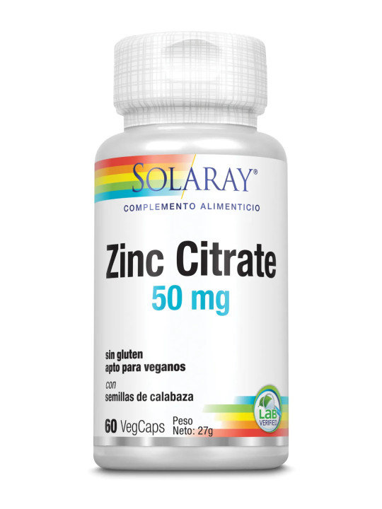 Solaray Zinc Citrate 50 Mg 60 Vcaps