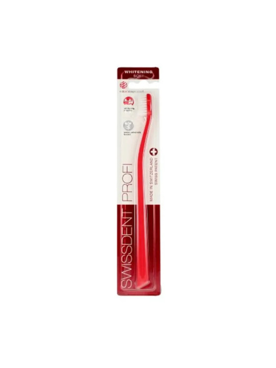 Swissdent Profi Blanchiment Brosse à Dents Classique Rouge