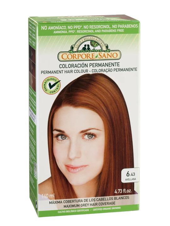 Corpore Teinture 6,43 Noisette 140ml Bio