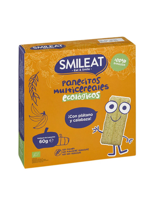 Smileat Petits Pains de Céréales à la Banane et Courge Bio 60g