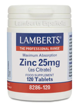 Lamberts Citrate de Zinc 25 mg 120 Capsules