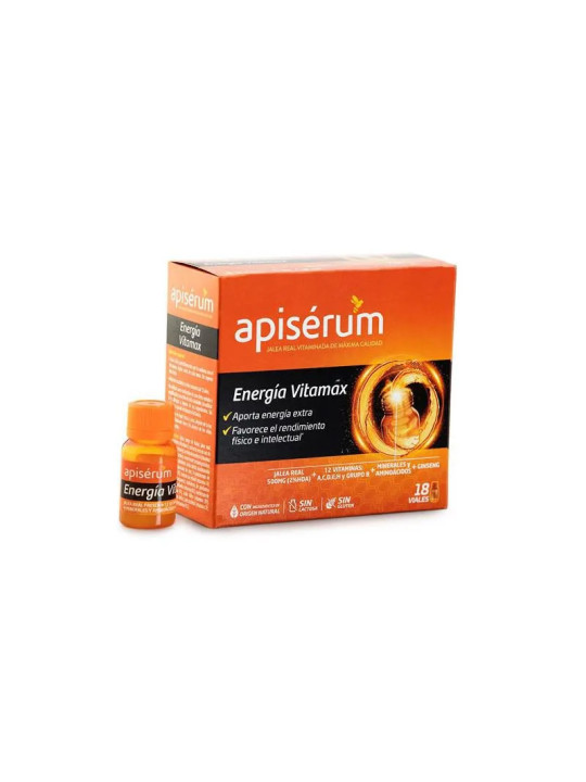 Apiserum Energia Vitamax 18 Flacons Buvables