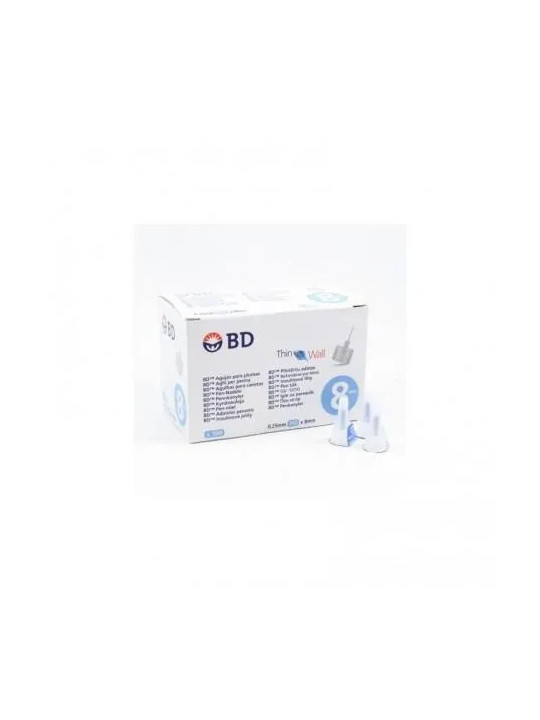 BD Aiguille pour Stylos Injecteurs Thin Wall 0,25 x 8mm 100 Unités