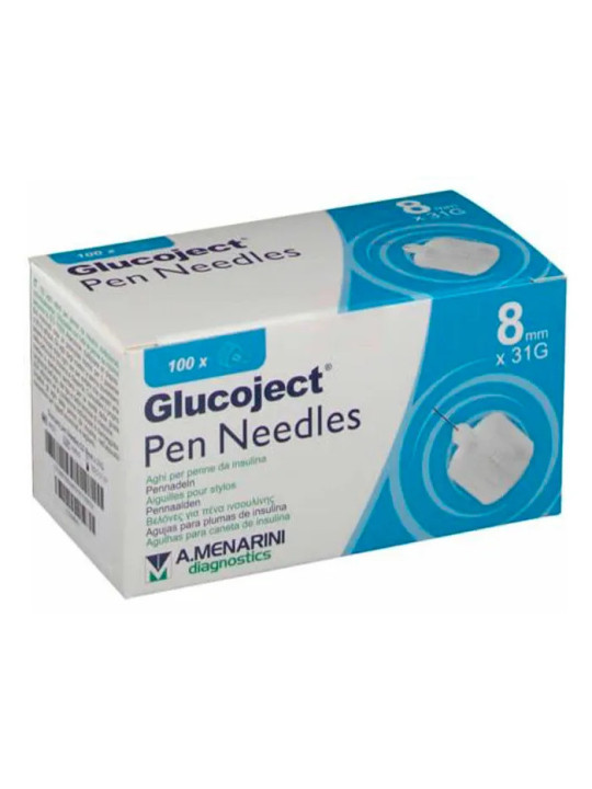 Menarini Glucoject Aiguilles à Insuline 31G x 8mm 100 Unités