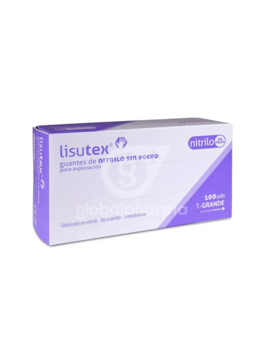 Lisutex Gants en Nitrile Sans Poudre Taille Grande 100 Unités