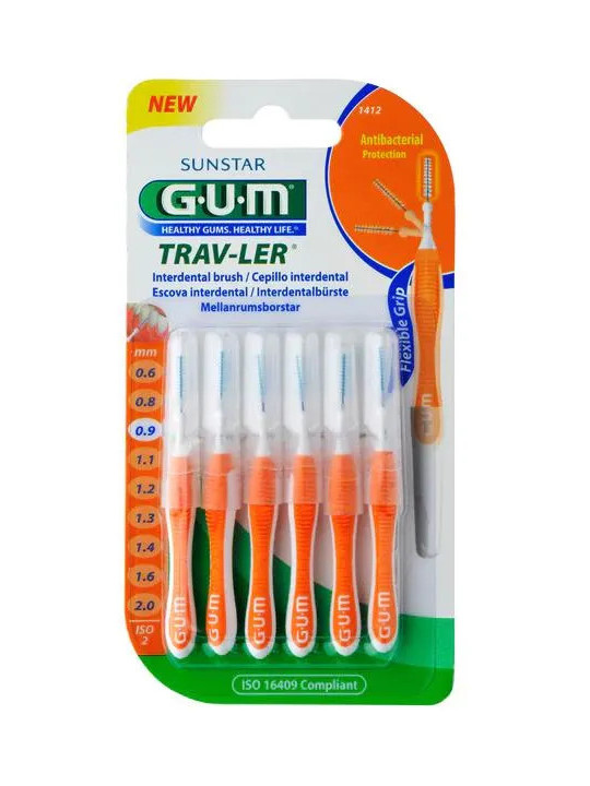 GUM Trav-Ler Brossette Interdentaire 0,9mm 6 Unités