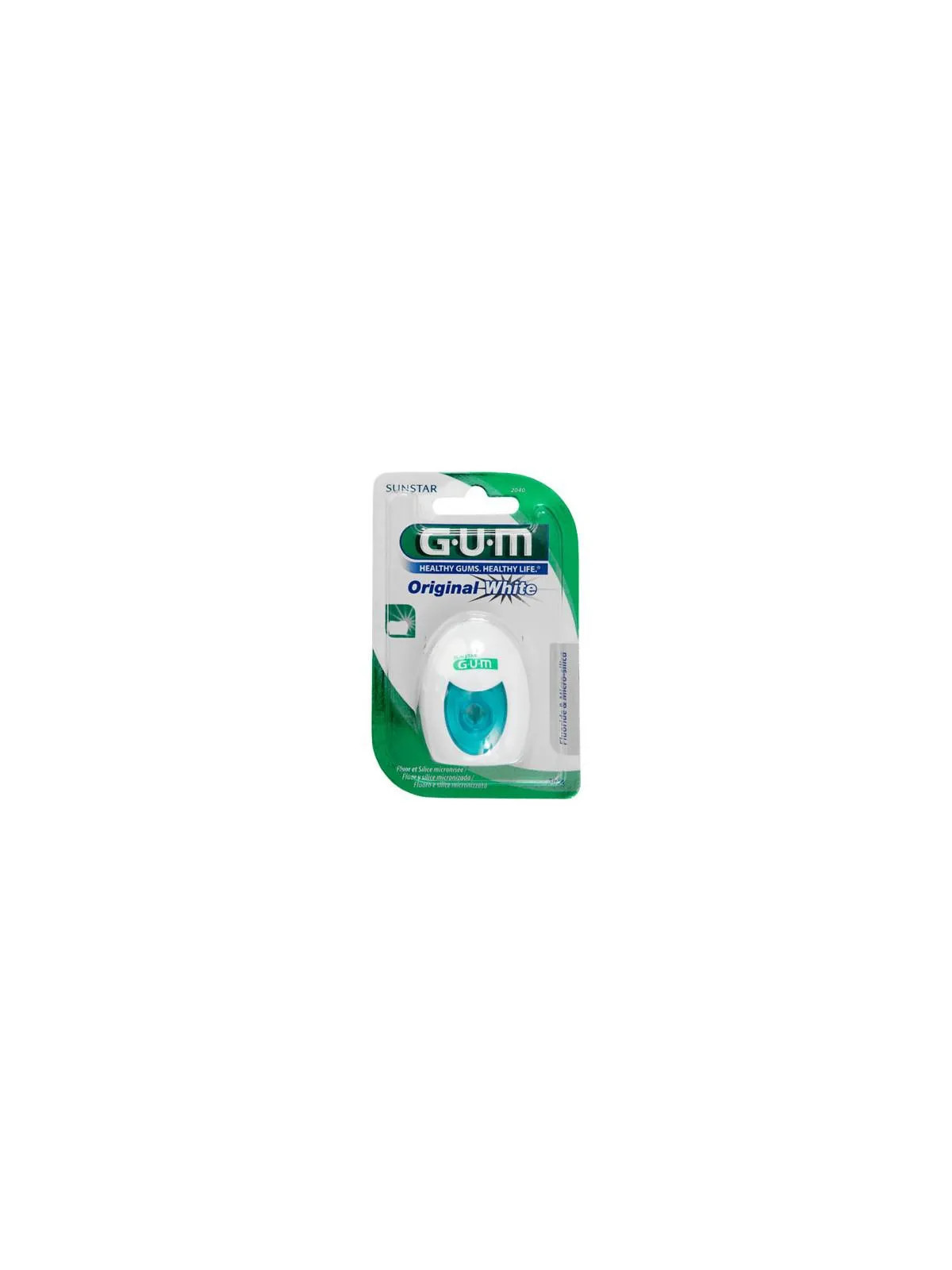 GUM Original White Fil Dentaire Ciré Fluoré 30m