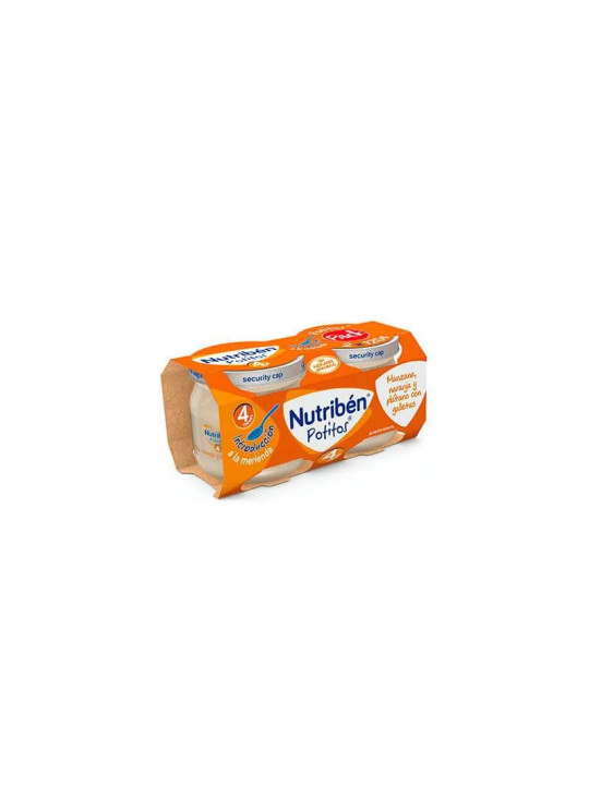 Nutribén Potito Bipack Pomme, Orange, Banane et Biscuit 2x120g