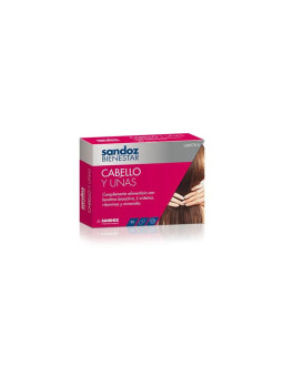 Sandoz Bienestar Cheveux et Ongles 30 Capsules