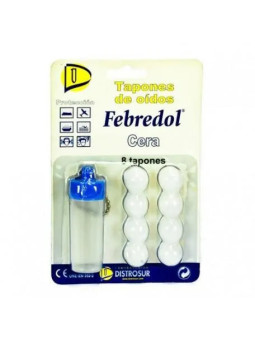 Febredol Bouchons d'Oreilles en Cire 8 Unités