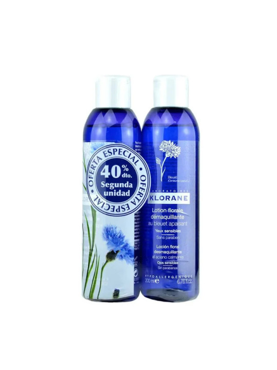 Klorane Bleuet Démaquillant Yeux Sensibles 2x200ml Coffret 2 Pièces