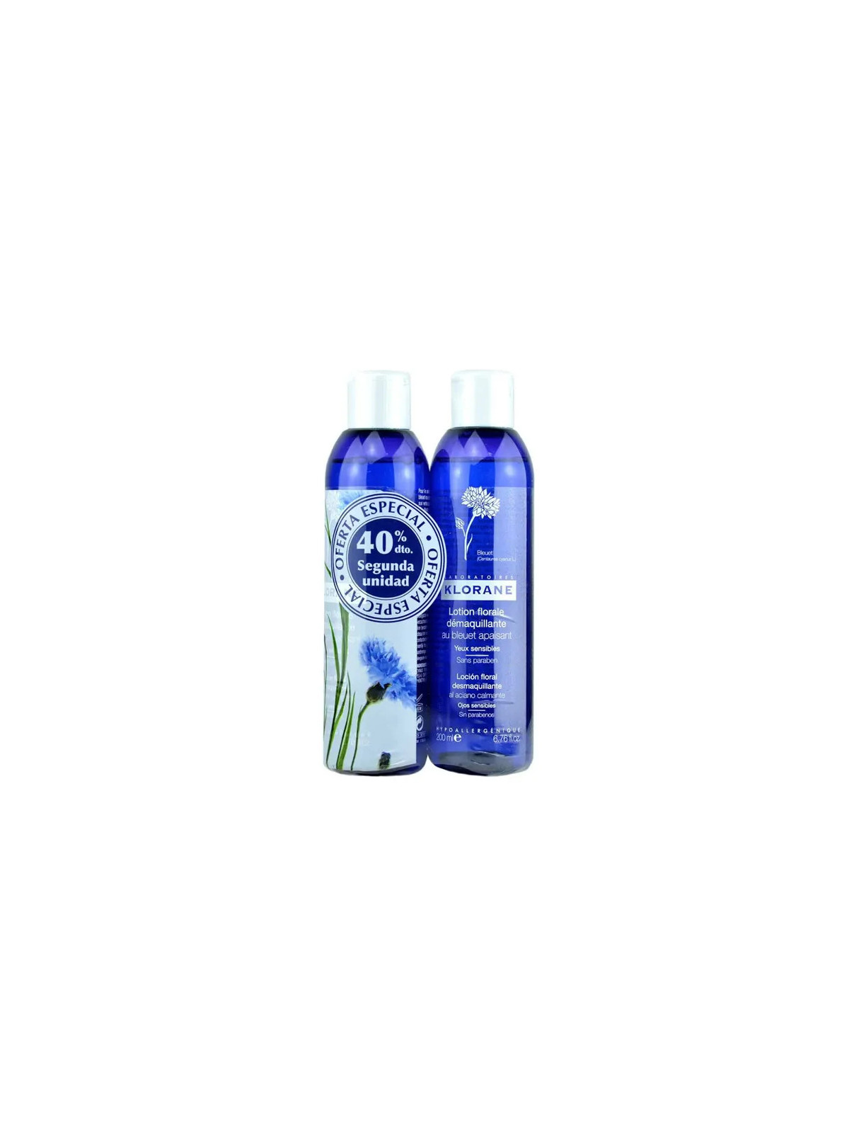 Klorane Bleuet Démaquillant Yeux Sensibles 2x200ml Coffret 2 Pièces