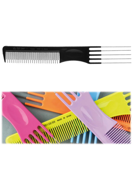 Eurostil Peigne Aérateur Couleur à Dents Métal 19,5cm 1 unité