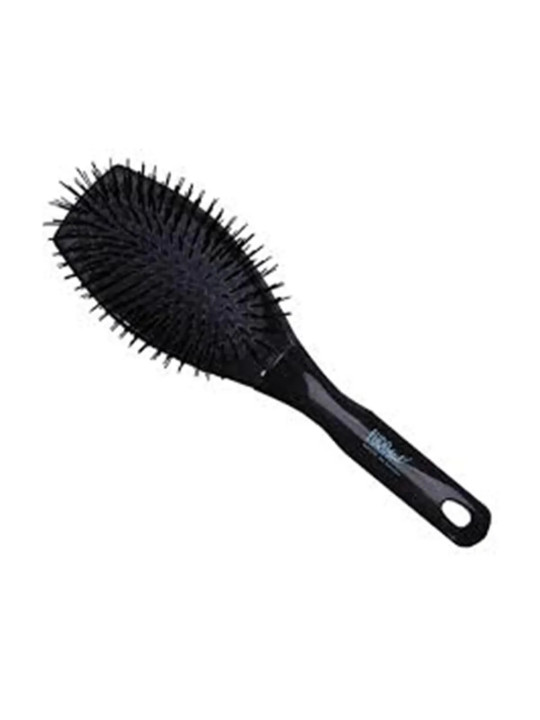 Eurostil Brosse Soufflet Plastique Moyenne Noire à Picots 1 unité