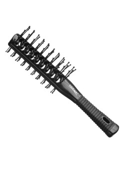 Eurostil Brosse Squelette Double Manche Caoutchouc Tunnel Noir 1 Pièce