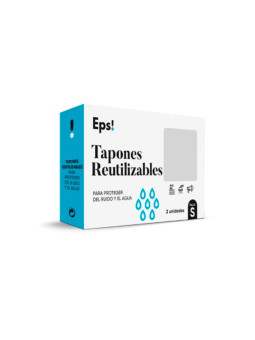 EPS Bouchons d'Oreilles Réutilisables Taille S 2 Unités