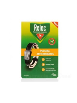 Relec Black Bracelet Anti-Moustiques