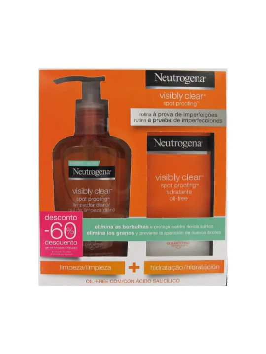 Neutrogena Visibly Clear Gel Nettoyant Quotidien 200ml Coffret 2 Produits