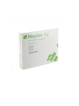 Mepilex Ag Pansement Antimicrobien 12,5 x 12,5cm 5 Unités