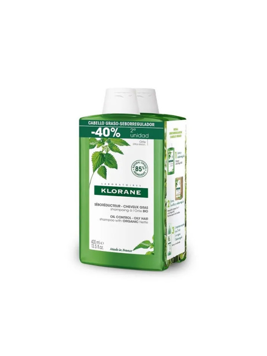 Klorane Duplo Shampooing à l'Ortie 2x400ml