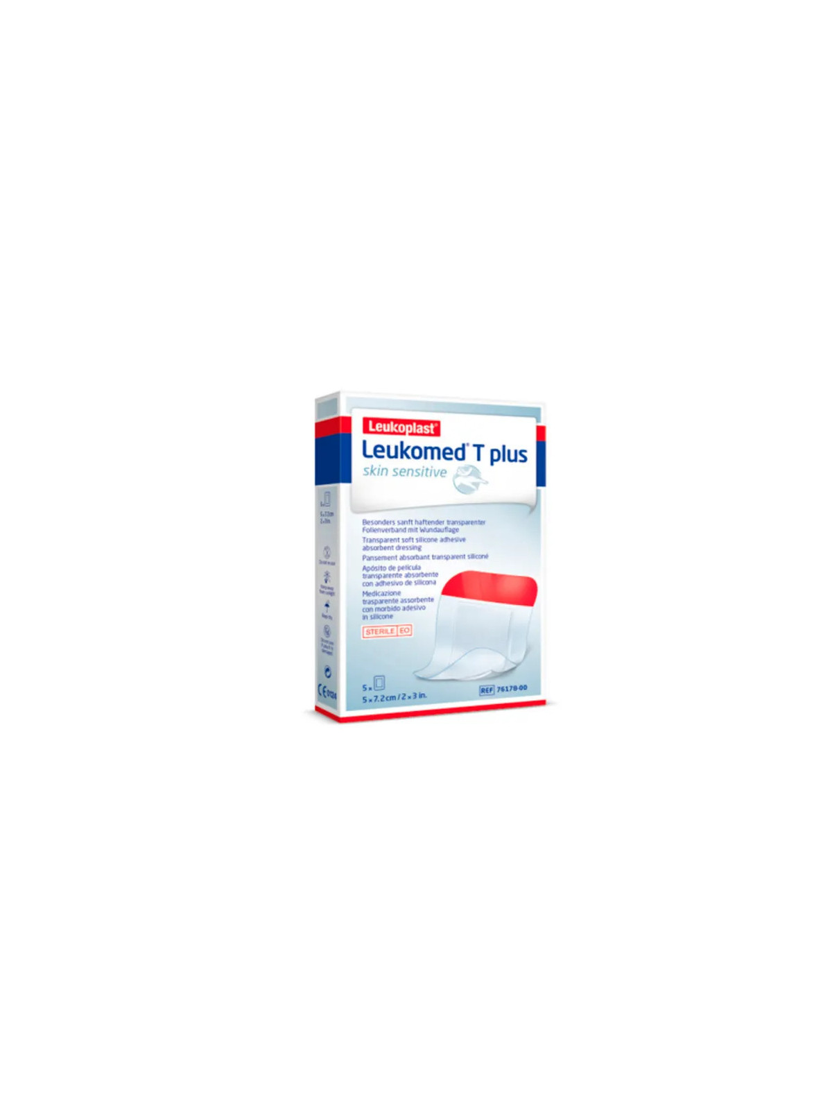 Leukomed T Plus Skin Sensitive Pansement Stérile 5x7,2cm 5 unités