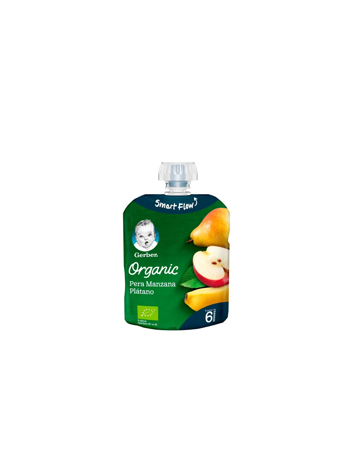 GERBER Organic Poire Pomme et Banane Gourde 90g