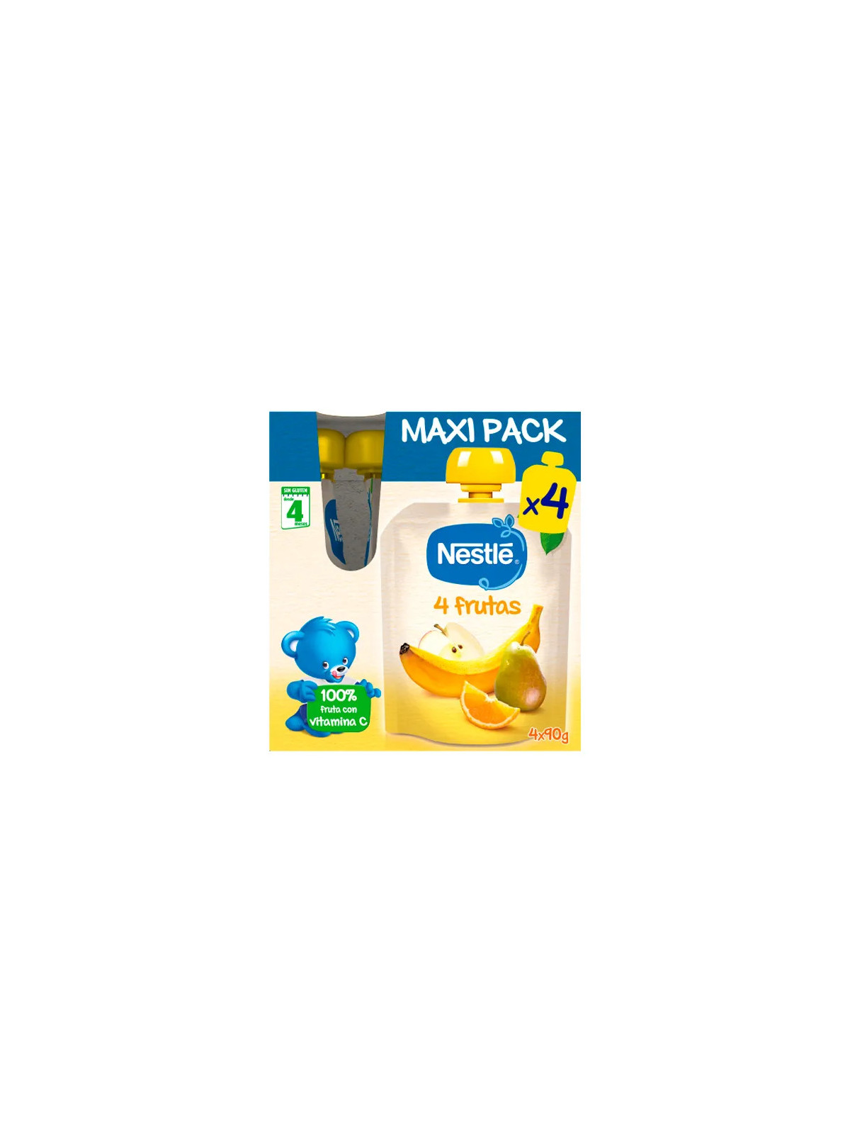 Nestlé Sachet de 4 Fruits 4x90g Maxi Pack