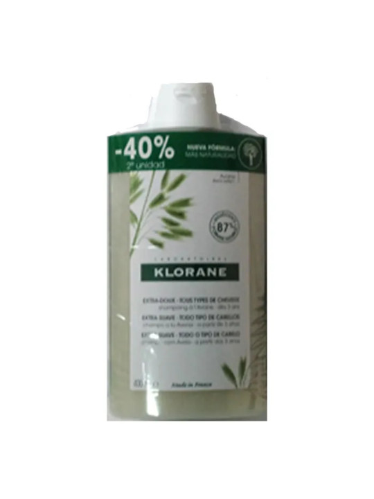 Klorane Shampooing Extra-Doux à l'Avoine 2x400ml