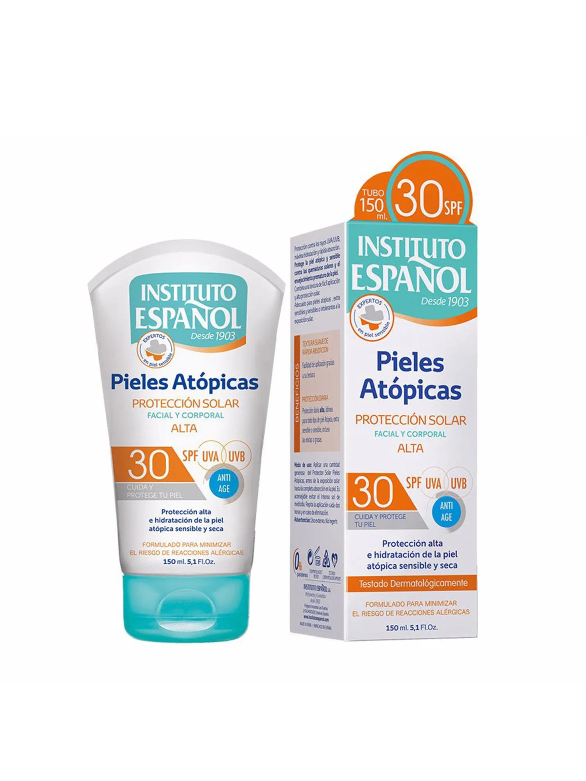 Instituto Español Peau Atopique Protection Solaire Visage et Corps SPF30 150ml