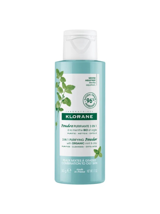 Klorane Poudre Nettoyante Purifiante Bio 50g