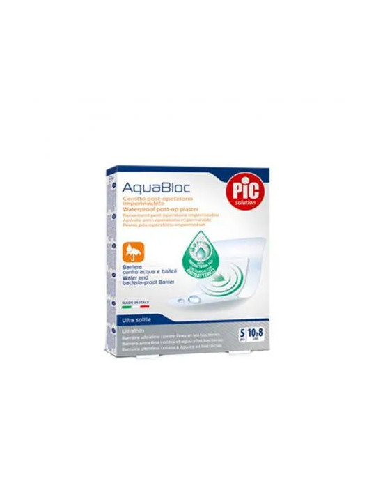 Pic Aquabloc Post Op Antibactérien Pansement Stérile 10x8cm 5 unités