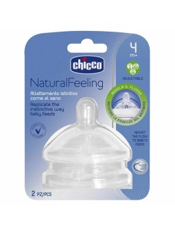 Chicco NaturalFeeling Teat 4m+ Medium Flow Adjustable Fast & Cereal 2 Units