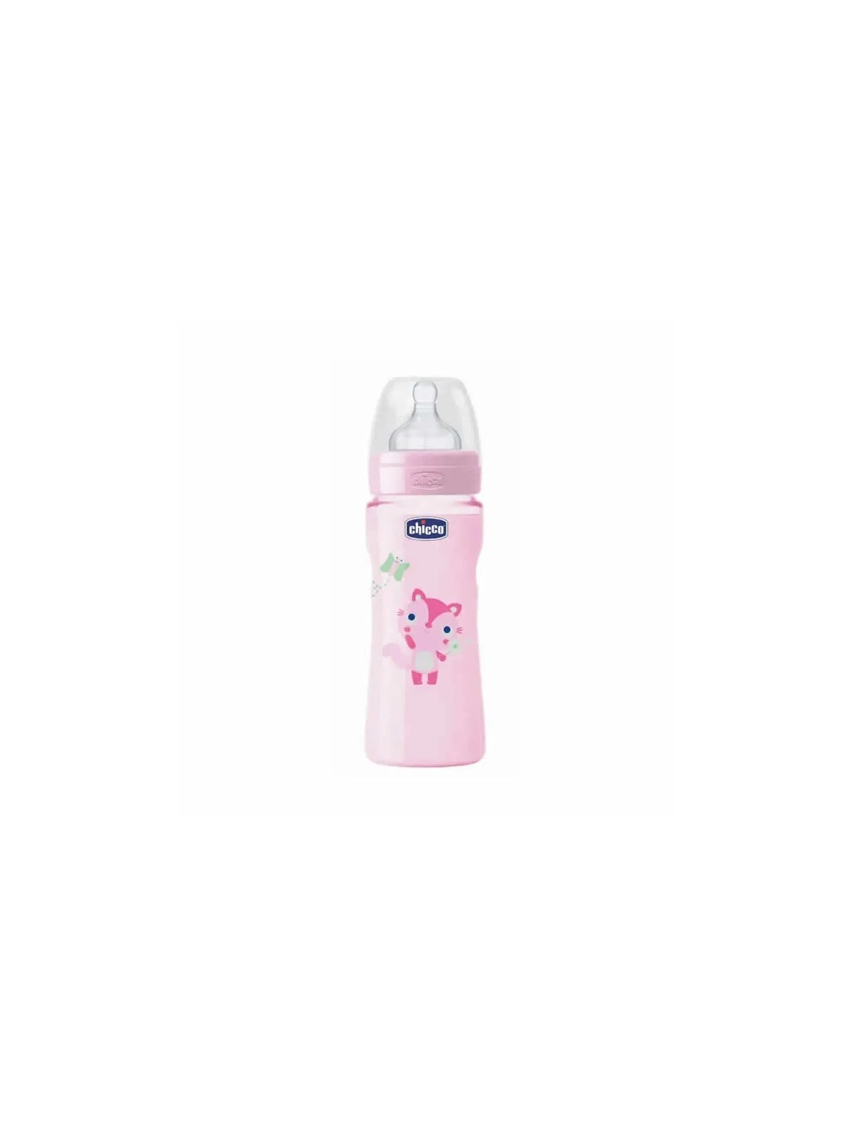 Chicco Well-Being Caoutchouc Biberon Fast Flux Rose 4m+ 330ml
