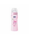 Chicco Well-Being Caoutchouc Biberon Fast Flux Rose 4m+ 330ml