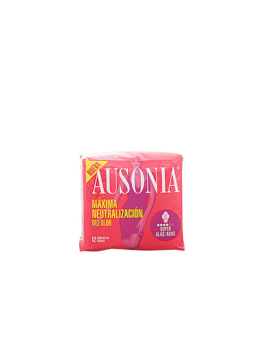 Ausonia Super Plus Avec Ailettes Serviettes Hygiéniques 12 Unités