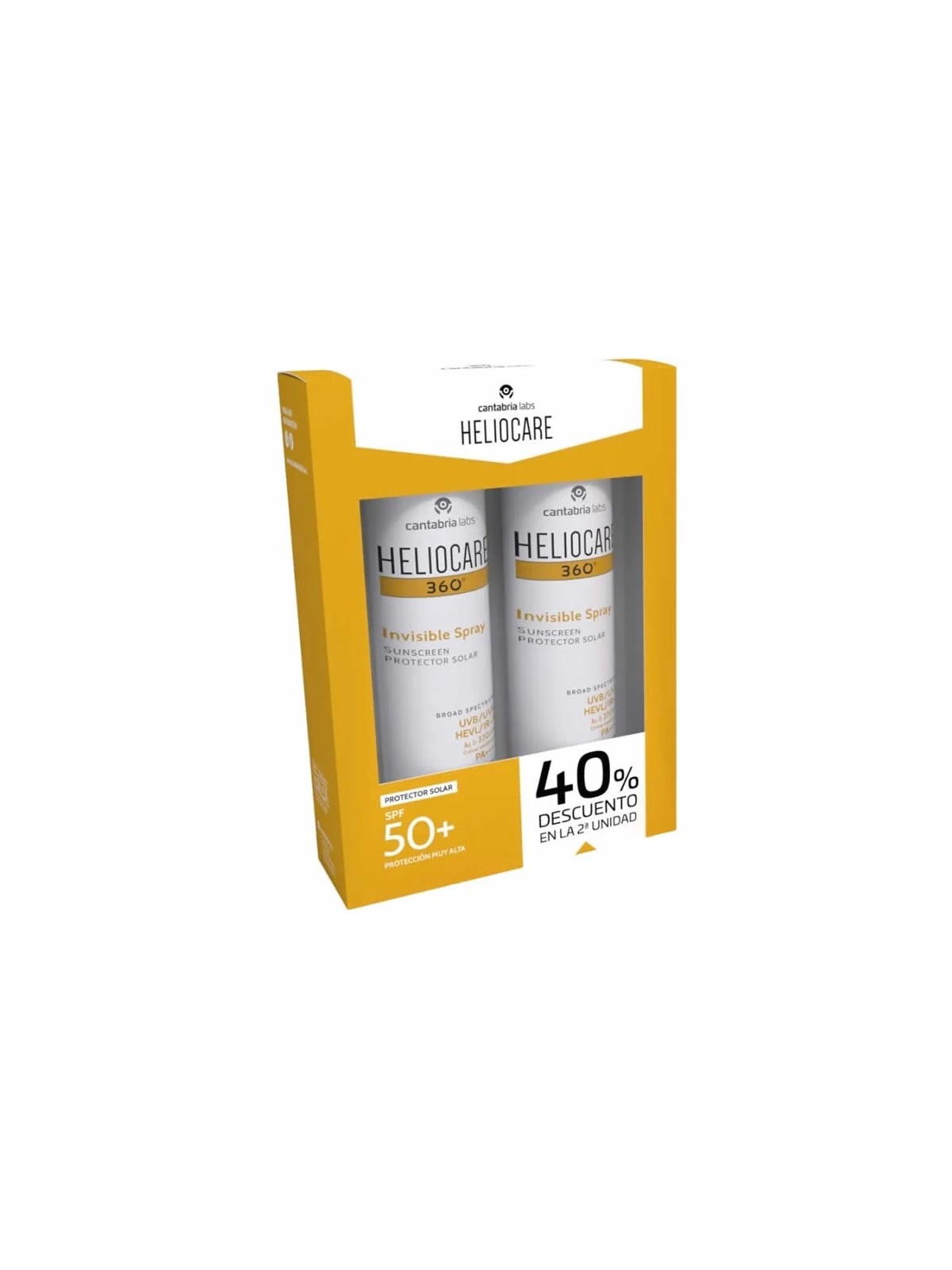 Heliocare 360 Invisible Spray Spf50+ 2x200ml