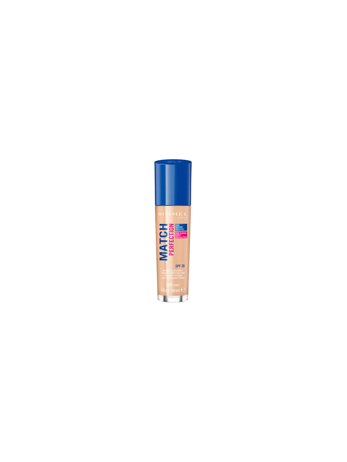 Rimmel London Match Perfection Foundation SPF20 100 Ivory 30ml
