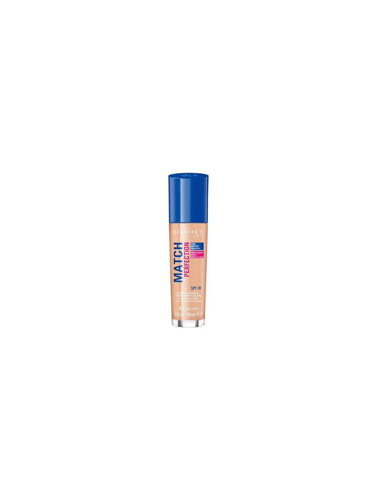 Rimmel London Match Perfection Foundation SPF20 103 True Ivory 30ml