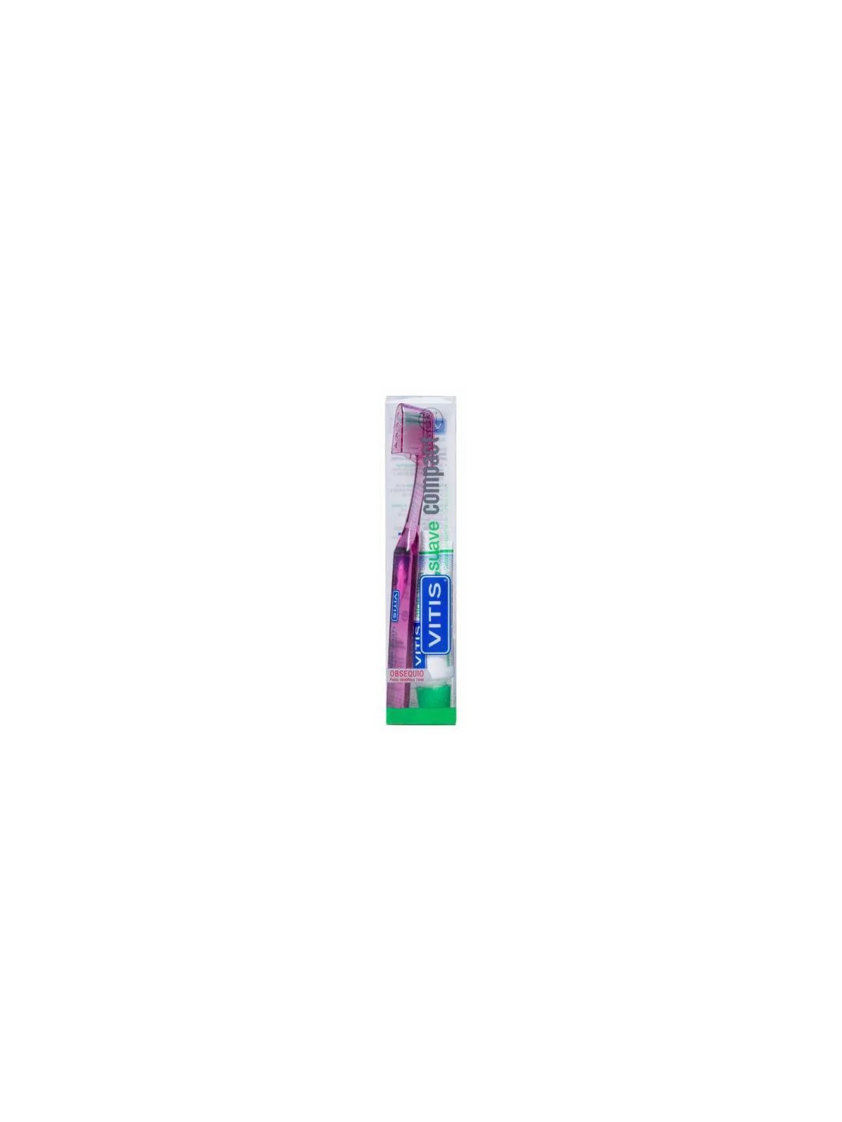 Vitis Brosse à Dents Compacte Souple avec Dentifrice Aloe 15ml