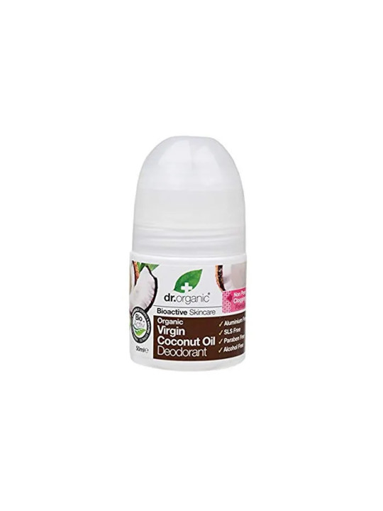 Dr. Organic Huile de Coco Vierge Déodorant Roll-On 50ml