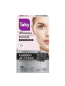 Taky Charbon Actif Bandes de Cire Visage 20 Unités