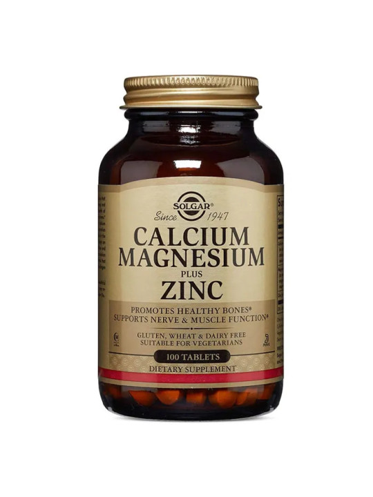 Solgar Calcium Magnésium + Zinc 100 Comprimés