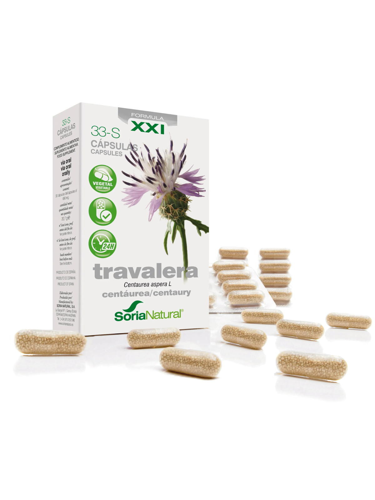 Soria Natural 33-S Centaurée 200 mg 30 Capsules