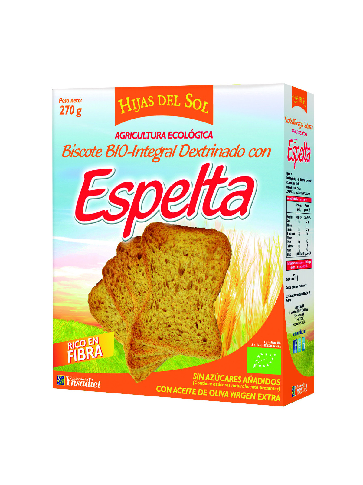 Ynsadiet Pain Dextriné Bio à l'Épeautre 270g