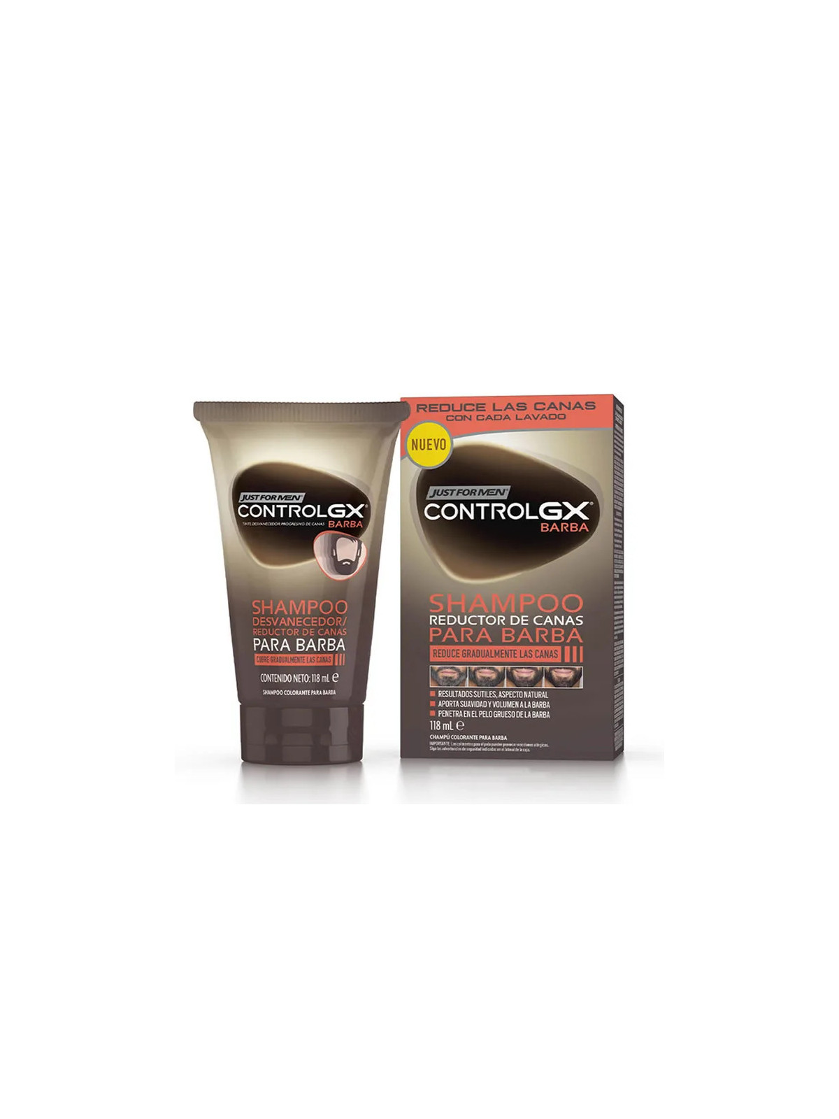 Just For Men Control GX Shampooing Barbe Réducteur de Cheveux Gris 118ml
