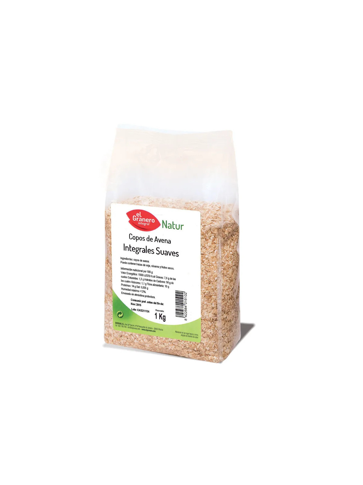 Granero Flocons d'Avoine Complète Fins 1kg