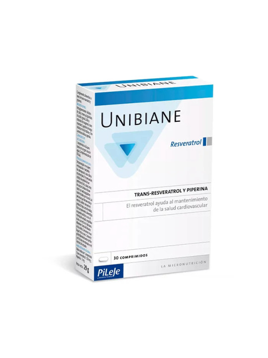 Pileje Unibiane Resveratrol 30 Capsules