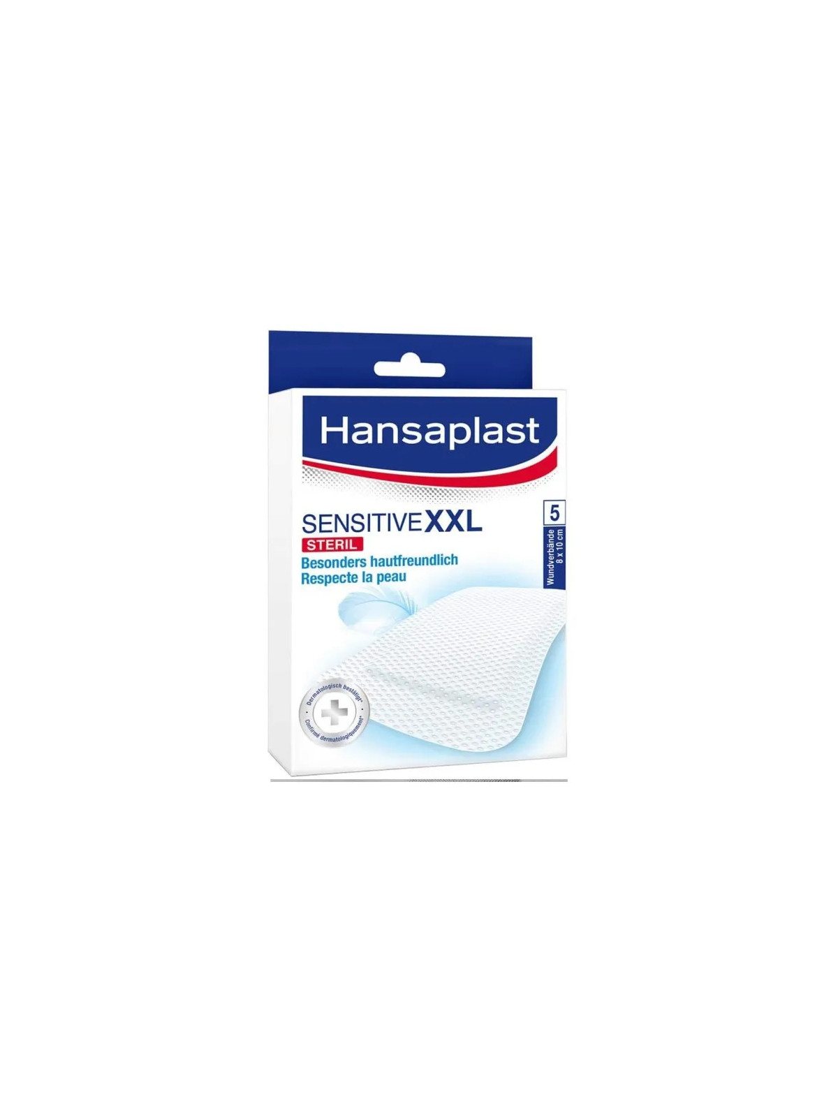 Hansaplast Sensitive XXL 8x10cm 5 Unités