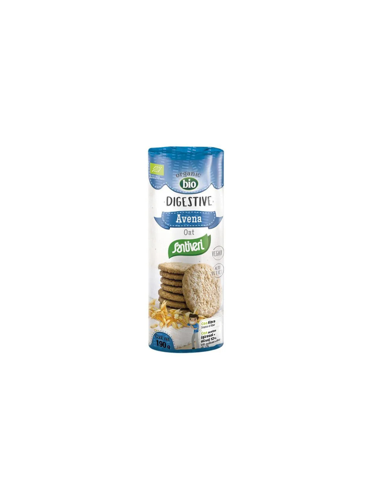 Santiveri Biscuits Digestifs aux Flocons d'Avoine Bio 190g