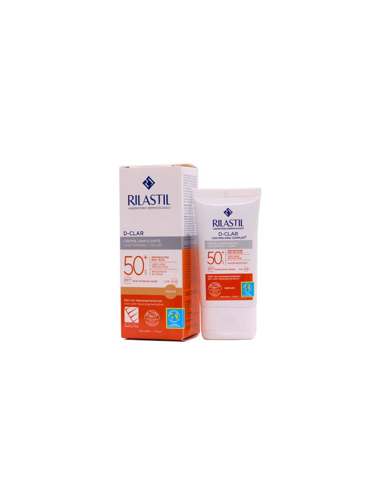Rilastil D-Clar SPF50+ Crème Unifiante Teinte Medium 40ml